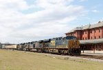 CSX 924 leads empty grain train G803 northbound